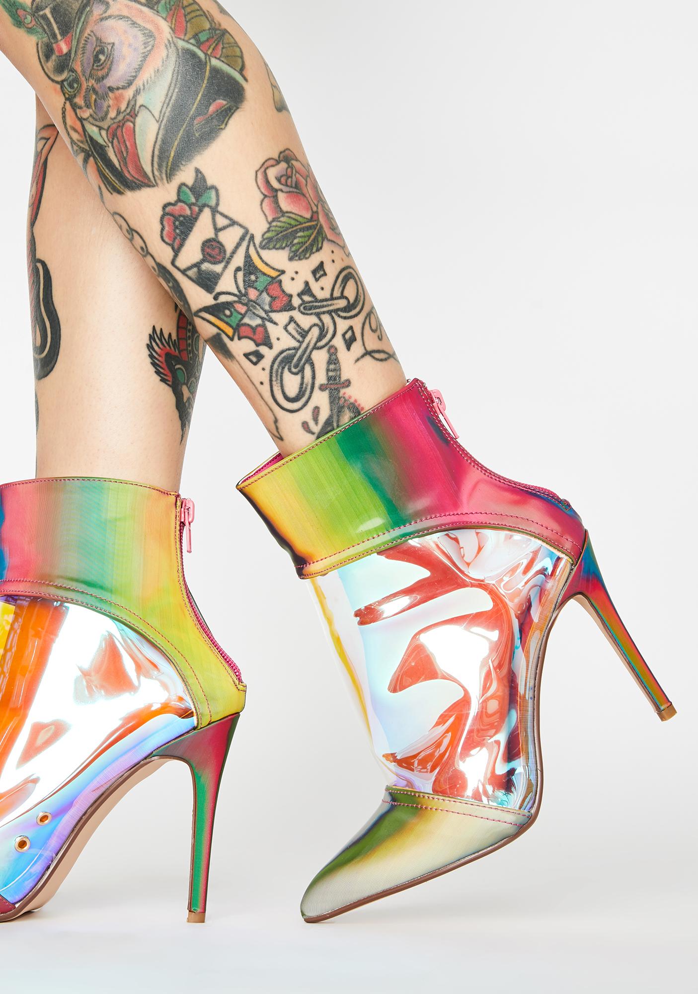 vinyl pointed heels