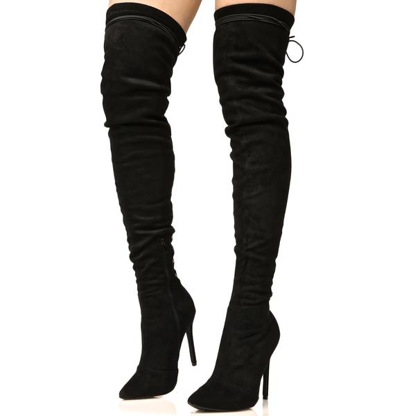 clear lace up thigh high boots