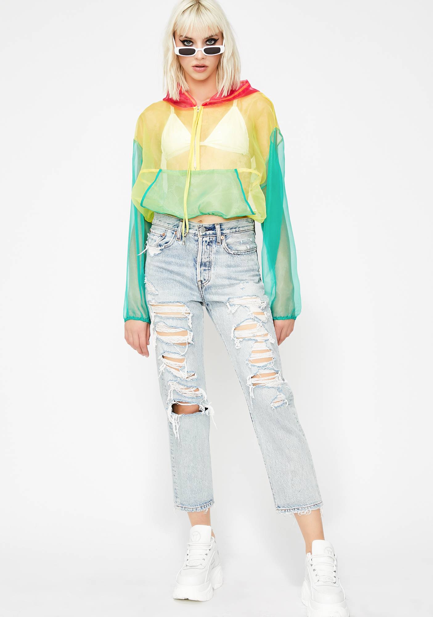 rainbow finesse cropped jacket