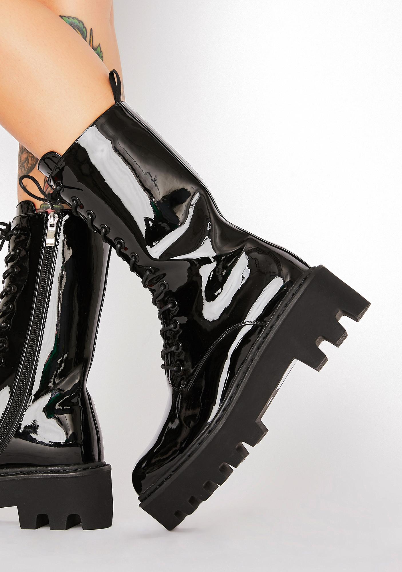 lamoda patent entering paradise platform heels