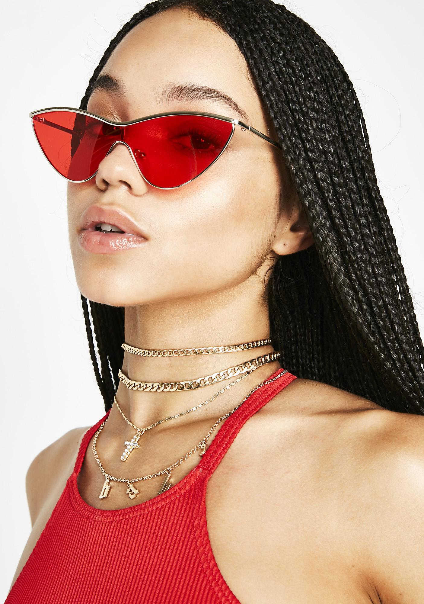 metal rim cat eye sunglasses