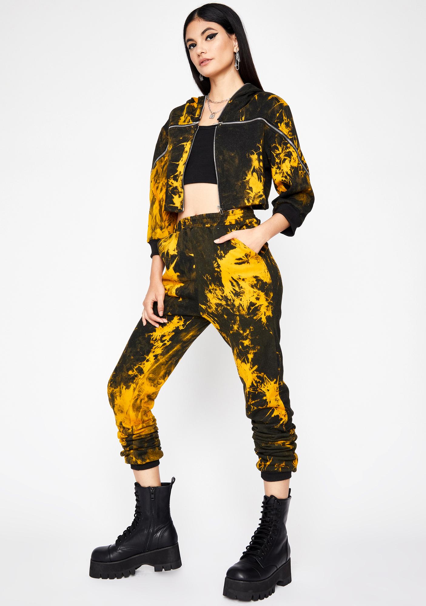 yellow jogger pants womens