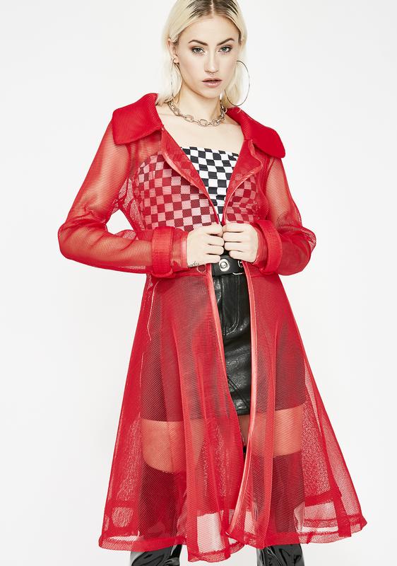 mesh trench coat plus size