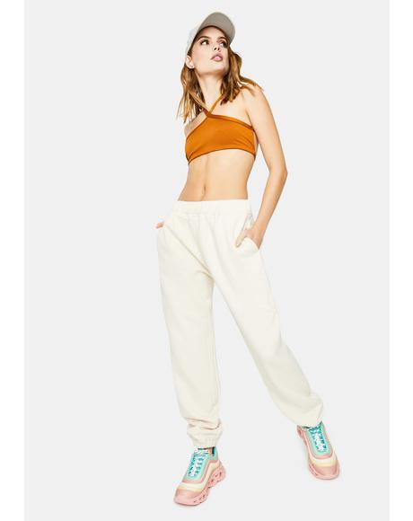 cream sweatpants set