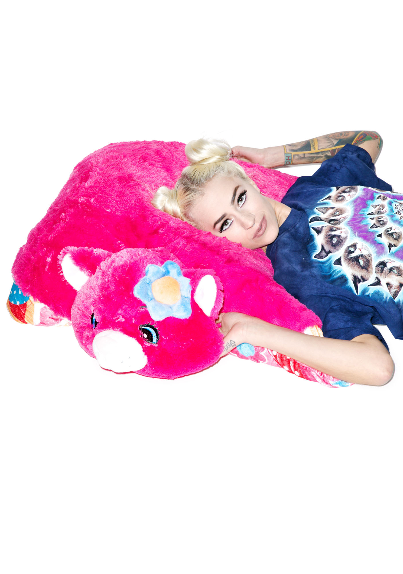 Pillow Pets Jumboz Flower Power Cat Pillow Dolls Kill