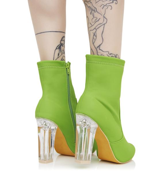 lime green heel boots