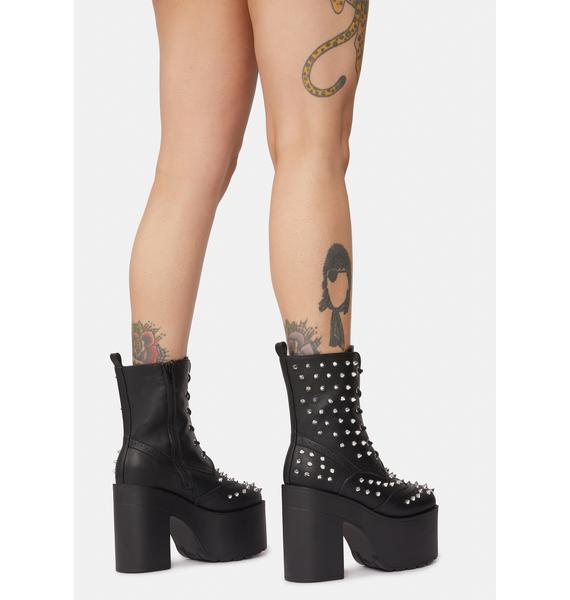 platform boots with spikes