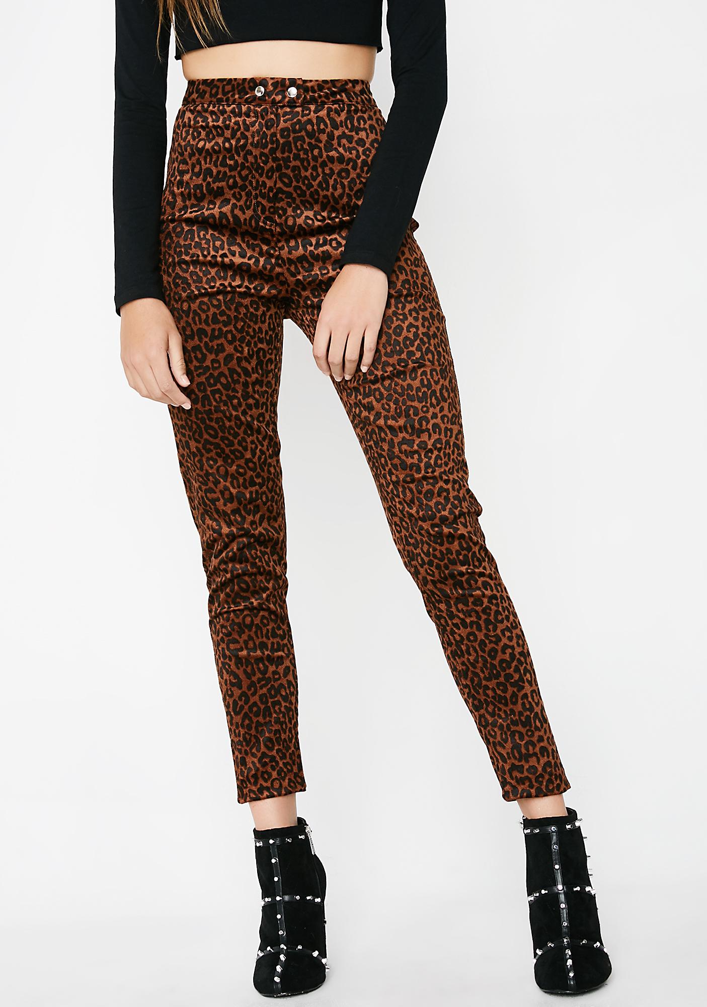 cheetah high waisted pants