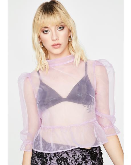Blurred Lines Organza Blouse