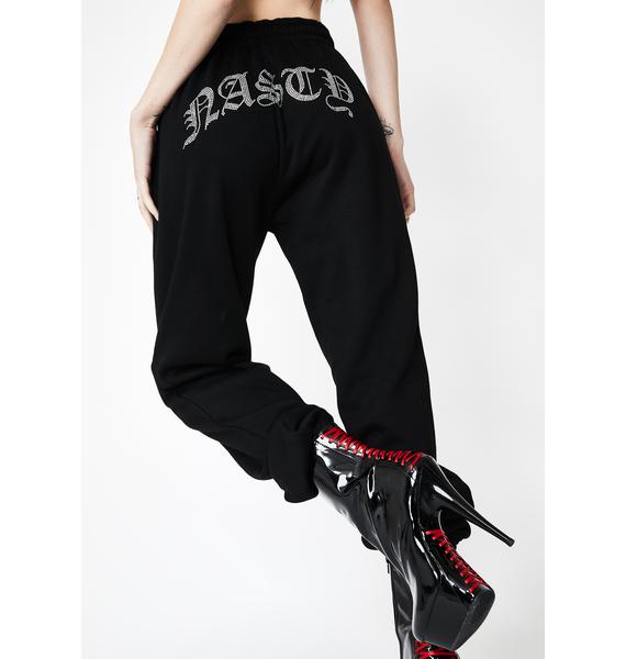 nasty rhinestone sweatpants