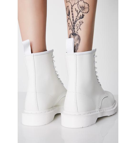 dr martens 1460 mono boot white smooth