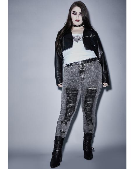 Our Anthem Of Anarchy Distressed Jeans