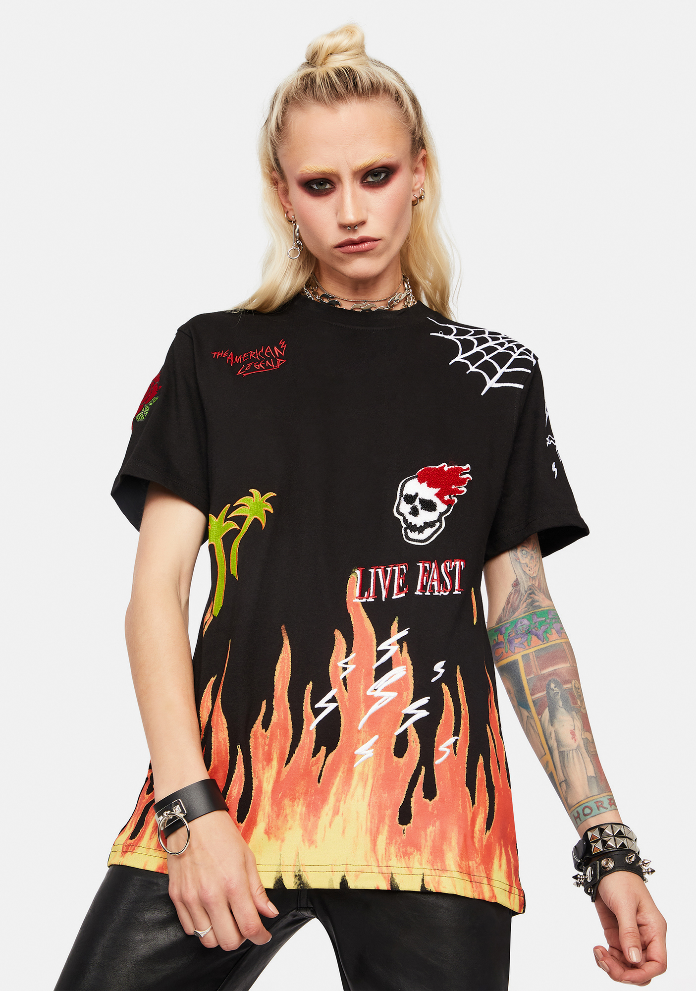 Reason Hot Flame Graphic Tee | Dolls Kill