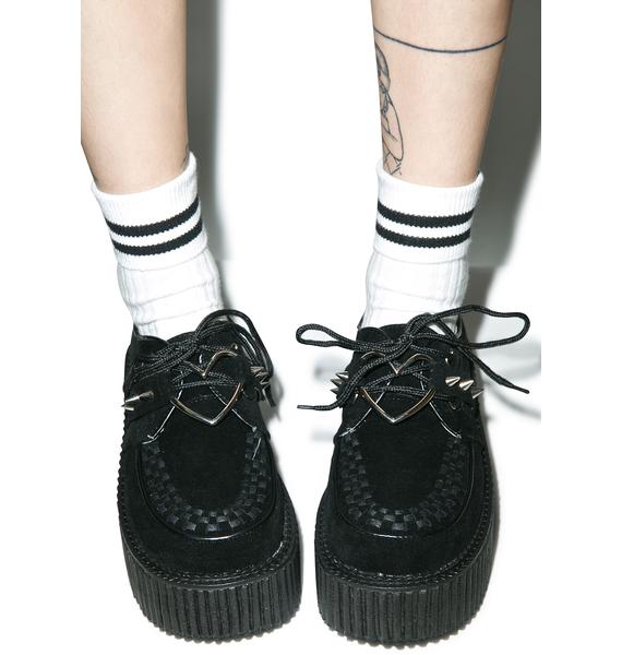 Demonia Brokenhearted Creepers Dolls Kill