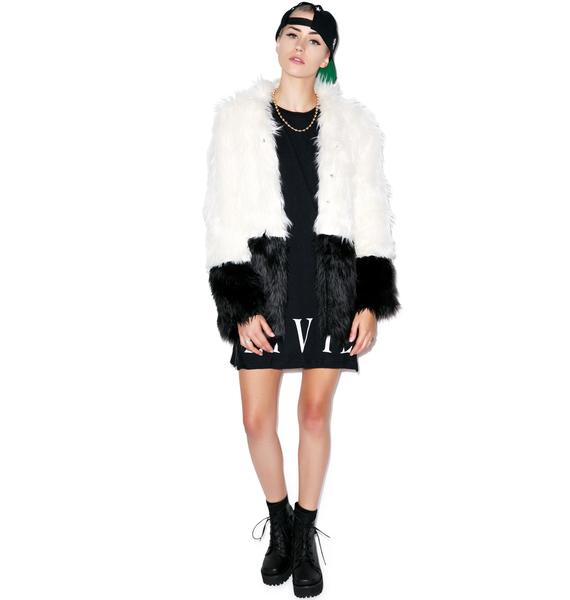 Civil Clothing Sharon Two Tone Faux Fur Coat | Dolls Kill