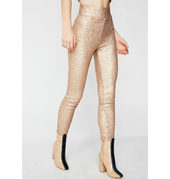 high waisted sparkly pants