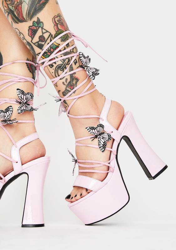 sugar thrillz pixie queen lace up heels 
