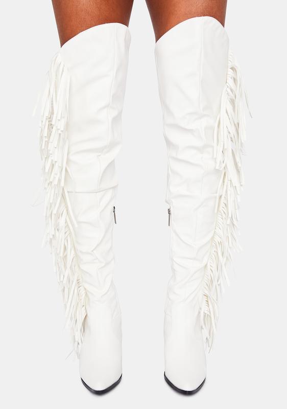 tall fringe boots