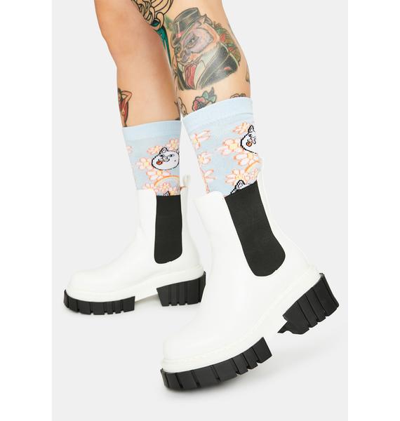 color block chelsea boots