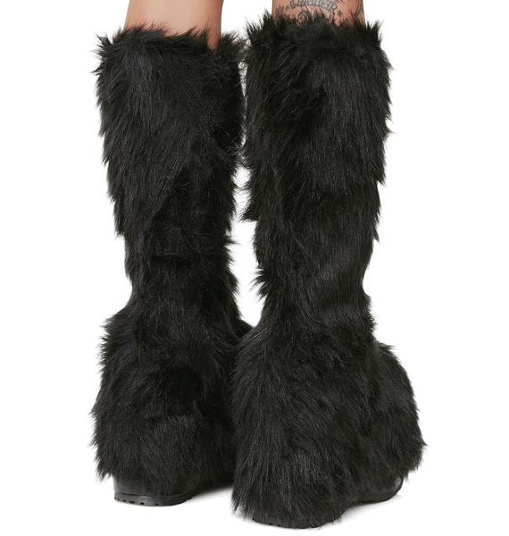 Party Monster Fuzzy Platform Boots Dolls Kill