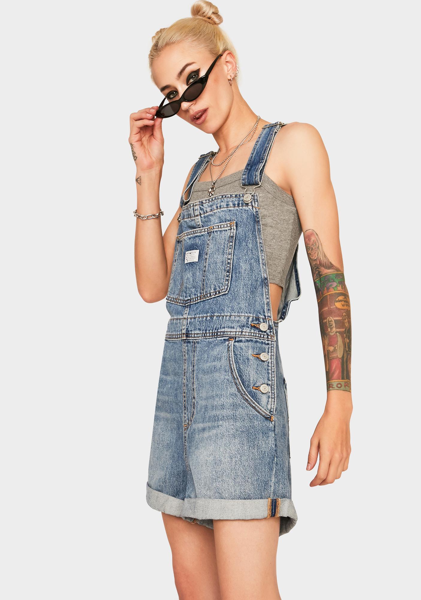 levis denim shortalls