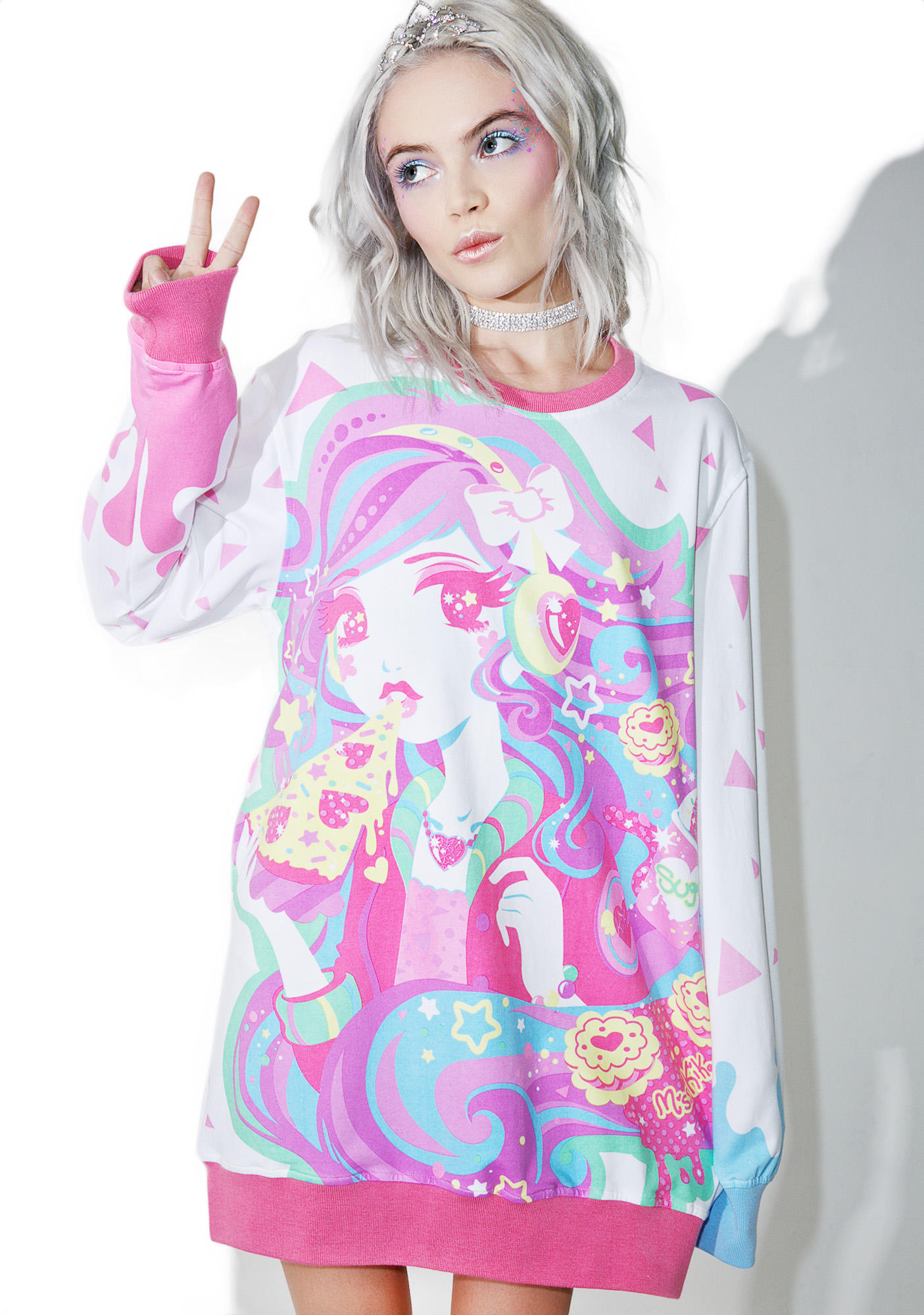 Japan L.A. X Miss Kika Pizza Sweatshirt | Dolls Kill
