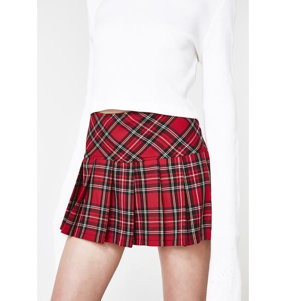 tripp nyc green plaid skirt