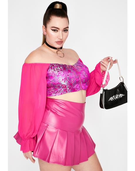 Pretty Late Evening Shadows Brocade Corset