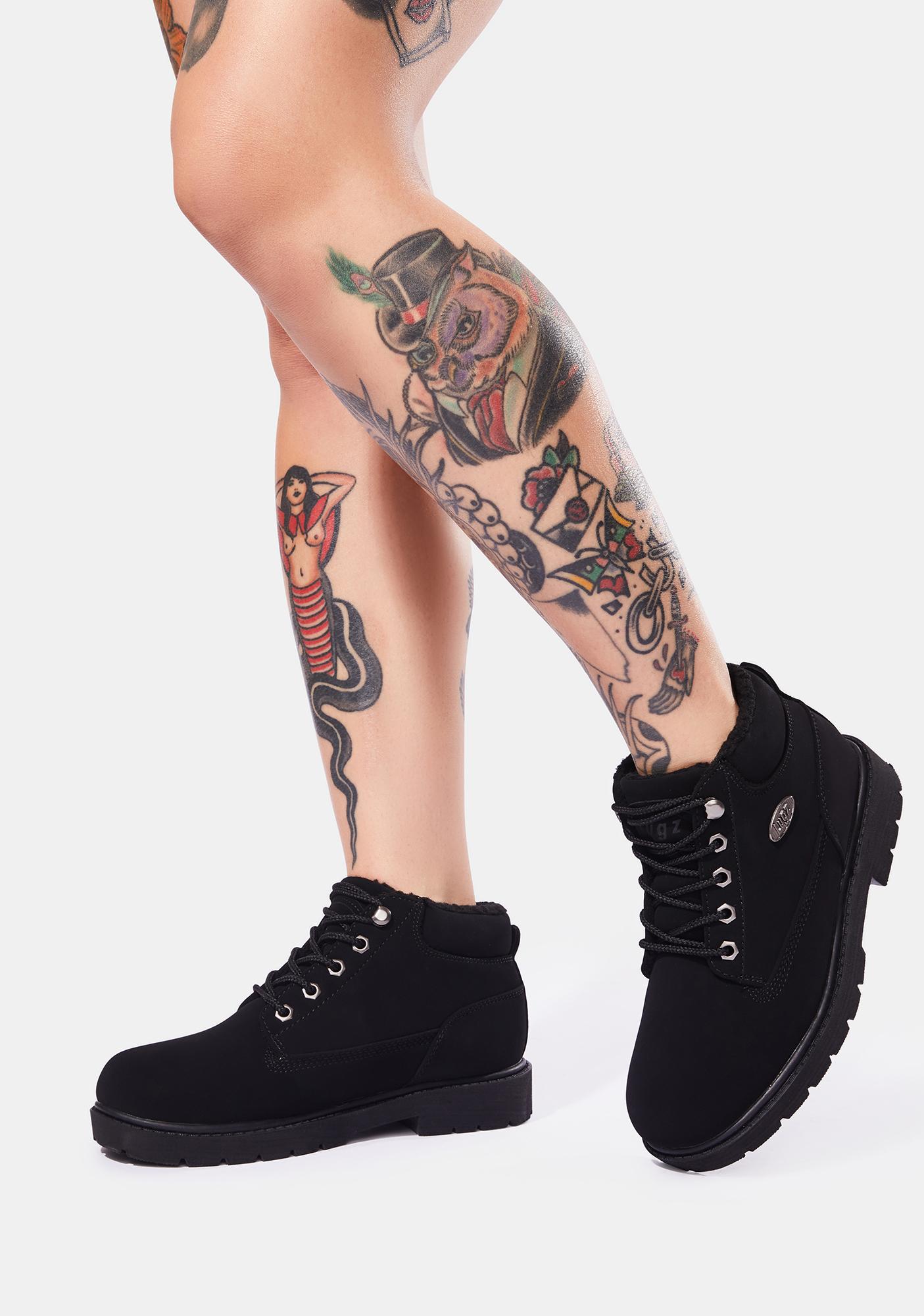 lugz drifter fleece lx women's water resistant ankle boots