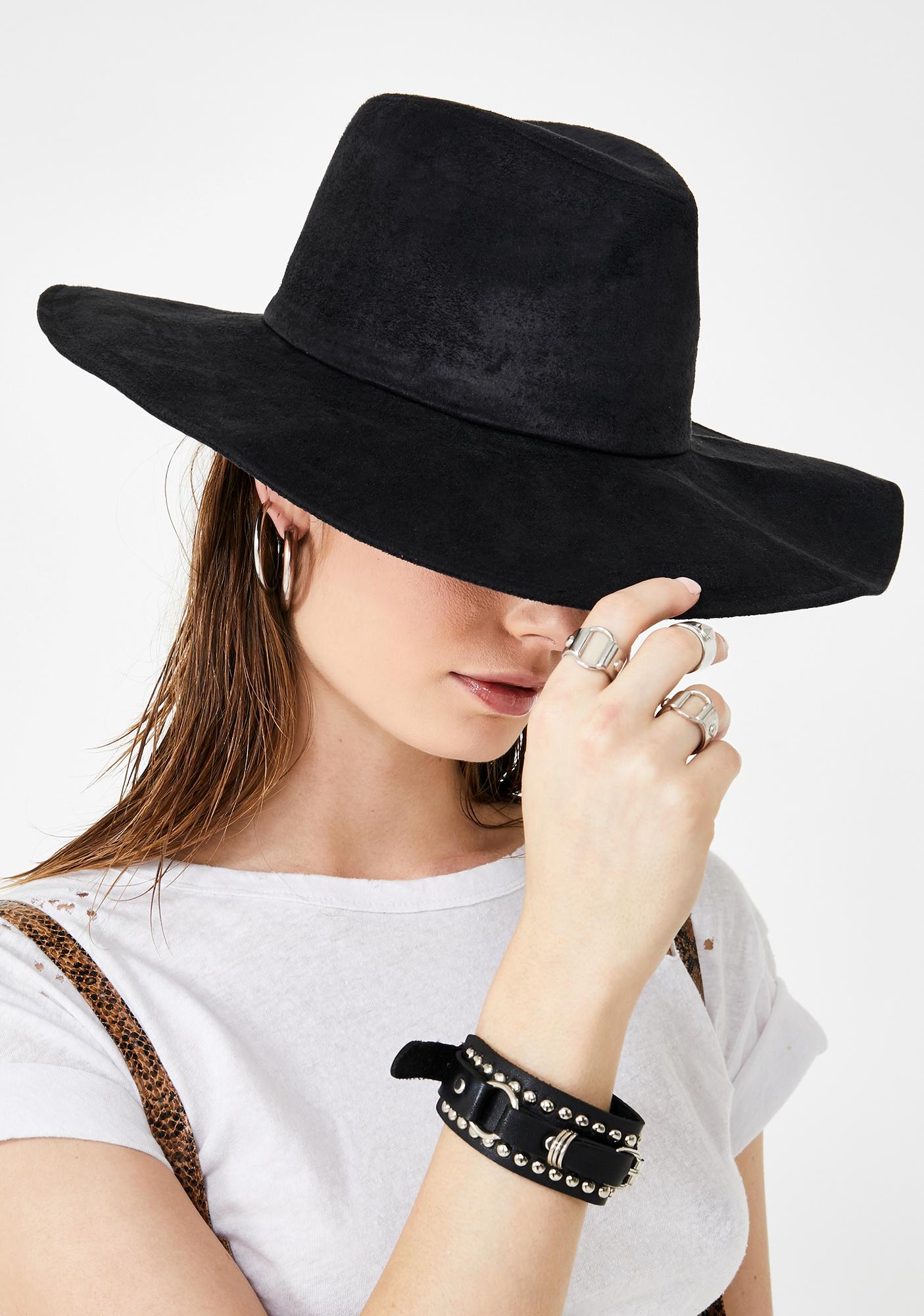 structured wide brim hat