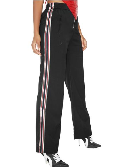 high waist track pants