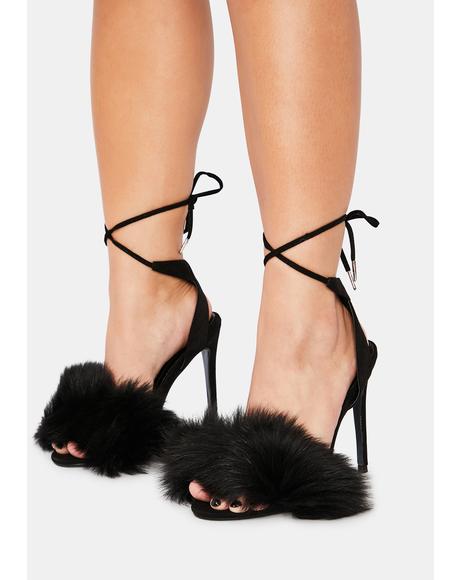 Privileged Chelsea Fluffy Heels | Dolls Kill