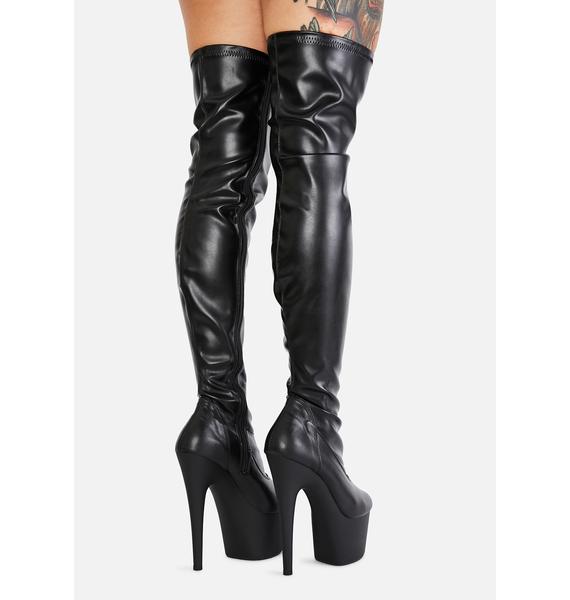 pleaser adore thigh high boots