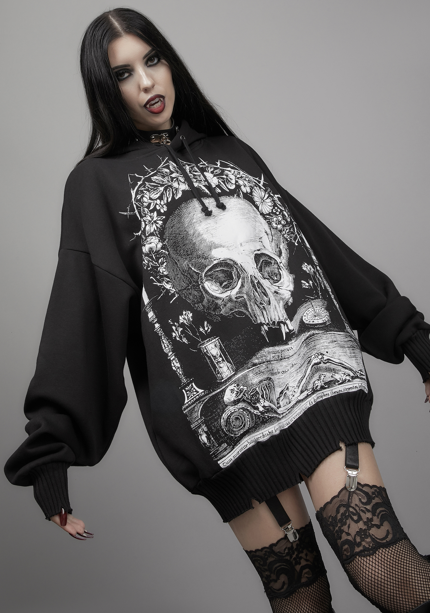 skull zvíře hoodie
