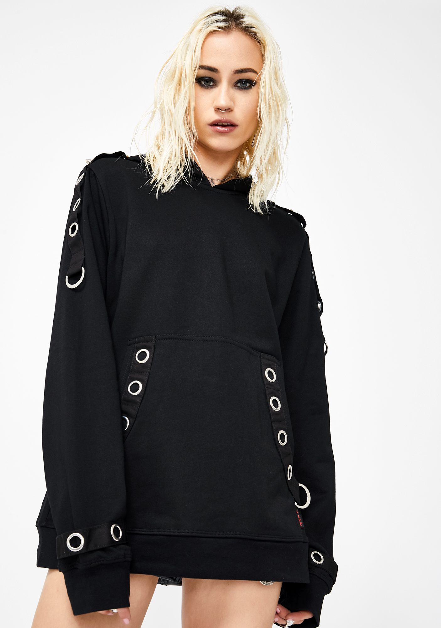 Tripp NYC Pullover Grommet Hoodie Dolls Kill