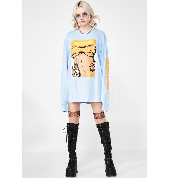 EXCLUSIVE DELIVERY CO. Lisa's Perky Cover Long Sleeve Tee | Dolls Kill