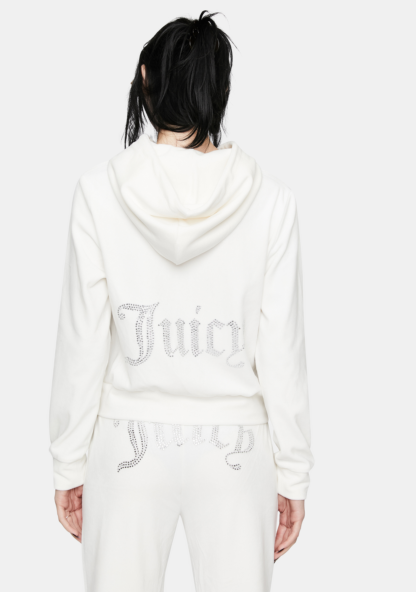 JUICY COUTURE Cream Soda Logo Zip Up Hoodie | Dolls Kill