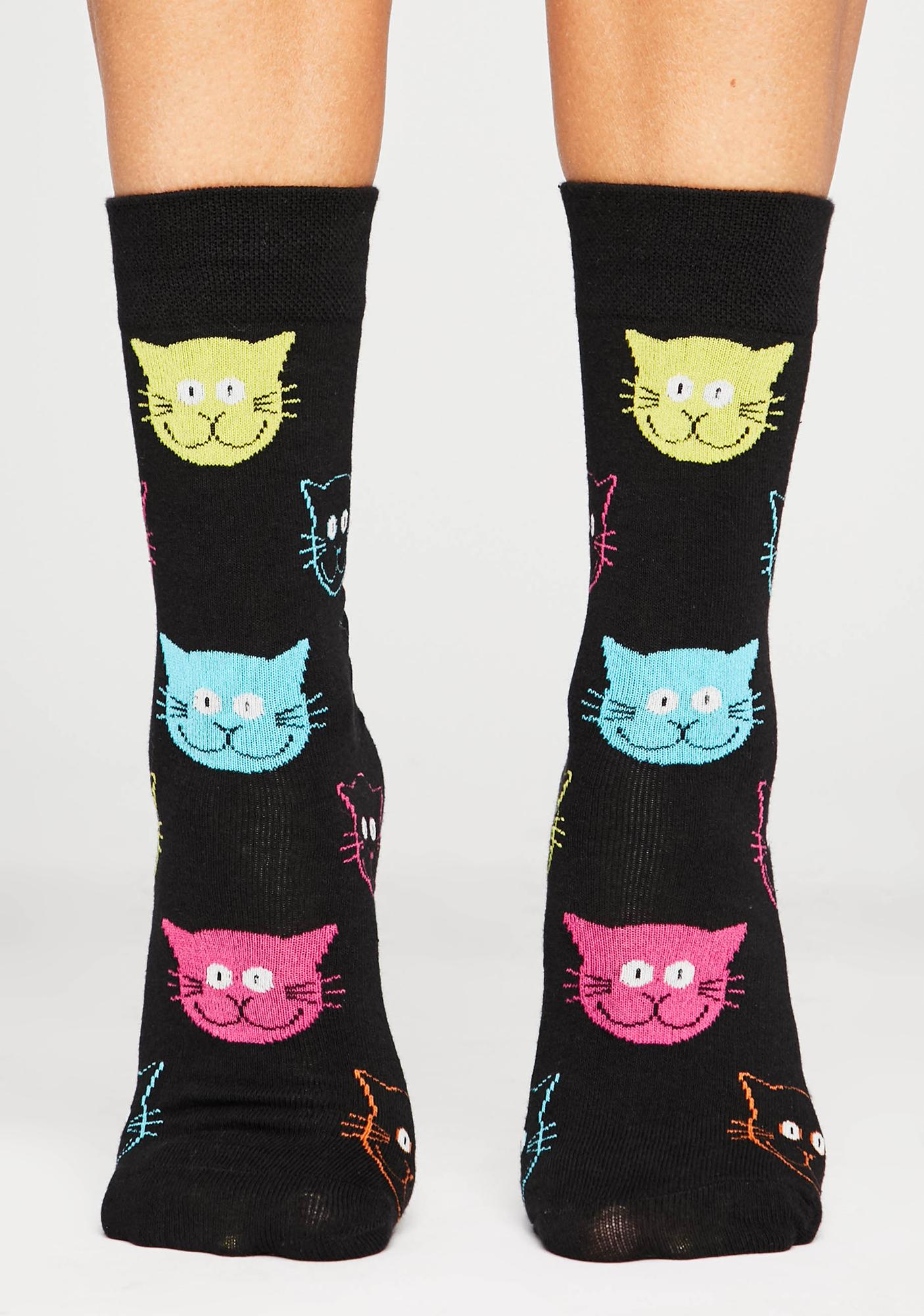 Ankle Socks Rainbow Cat Graphics Multi Dolls Kill