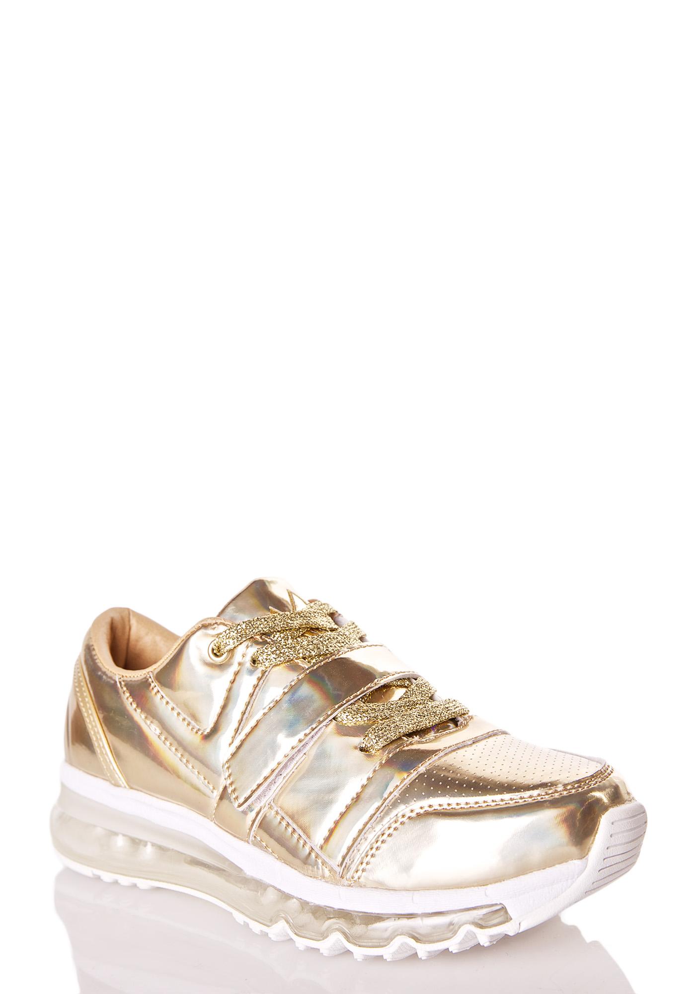 golden light up shoes