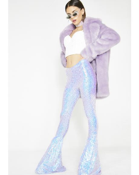 pink iridescent pants