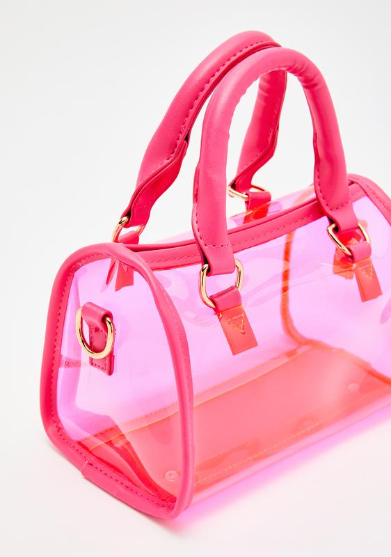 pink clear purse