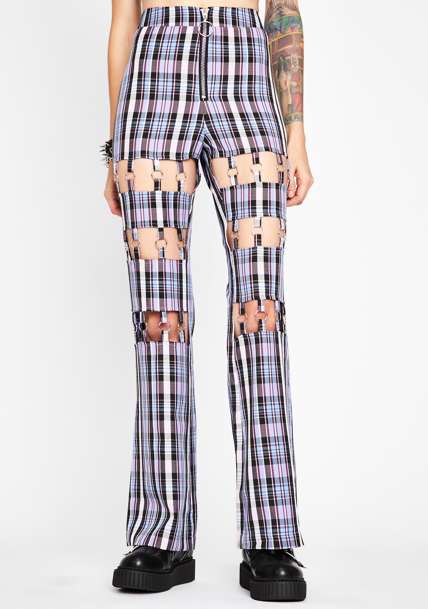 lavender plaid pants