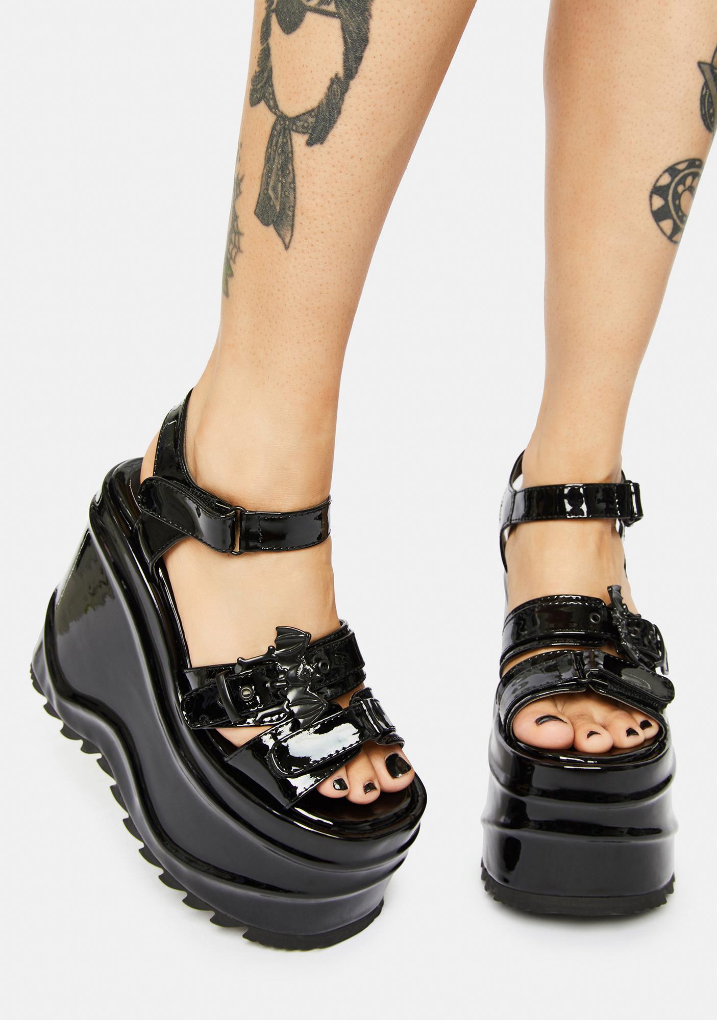 demonia goth beach platform sandals