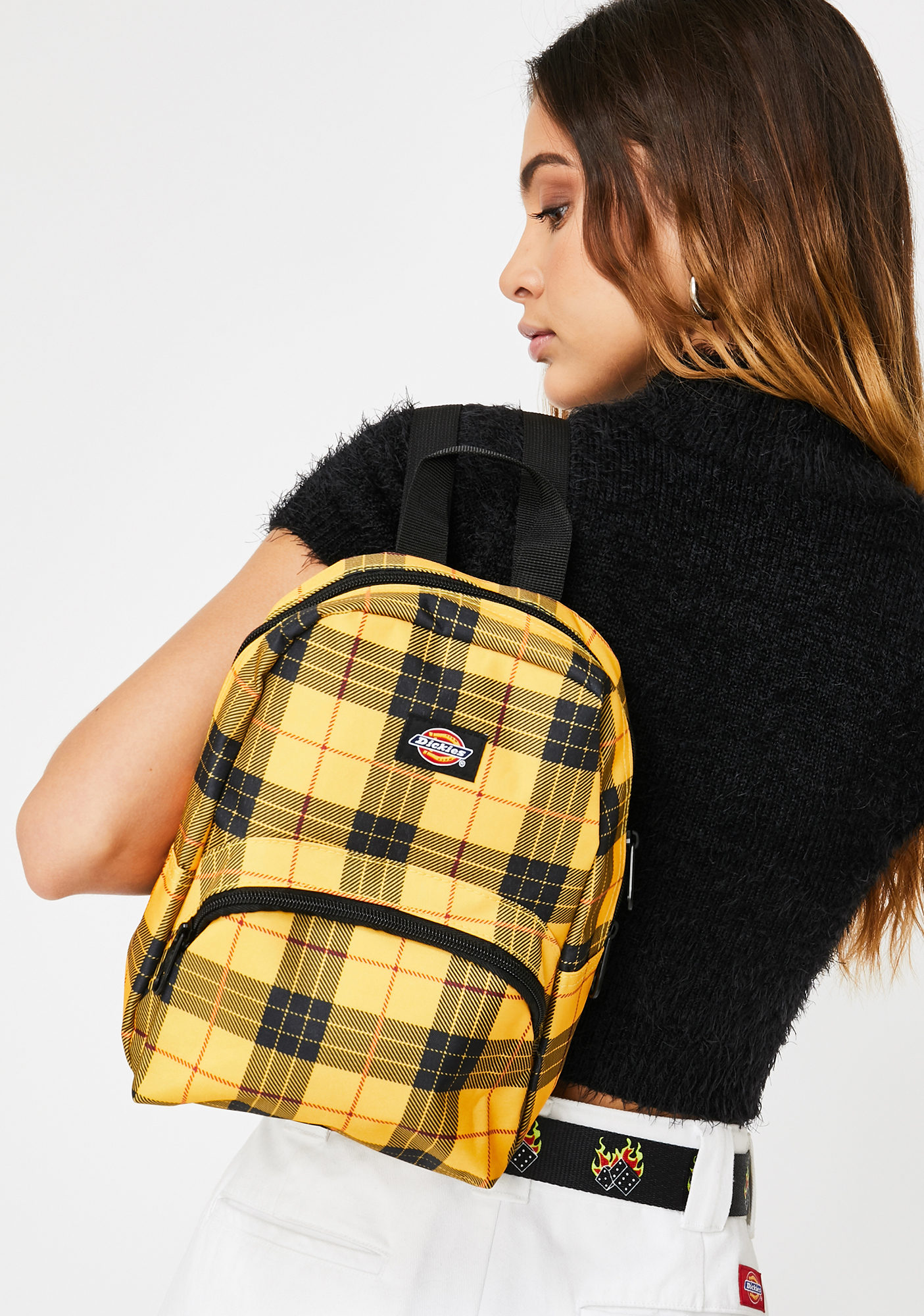 dickies plaid mini backpack