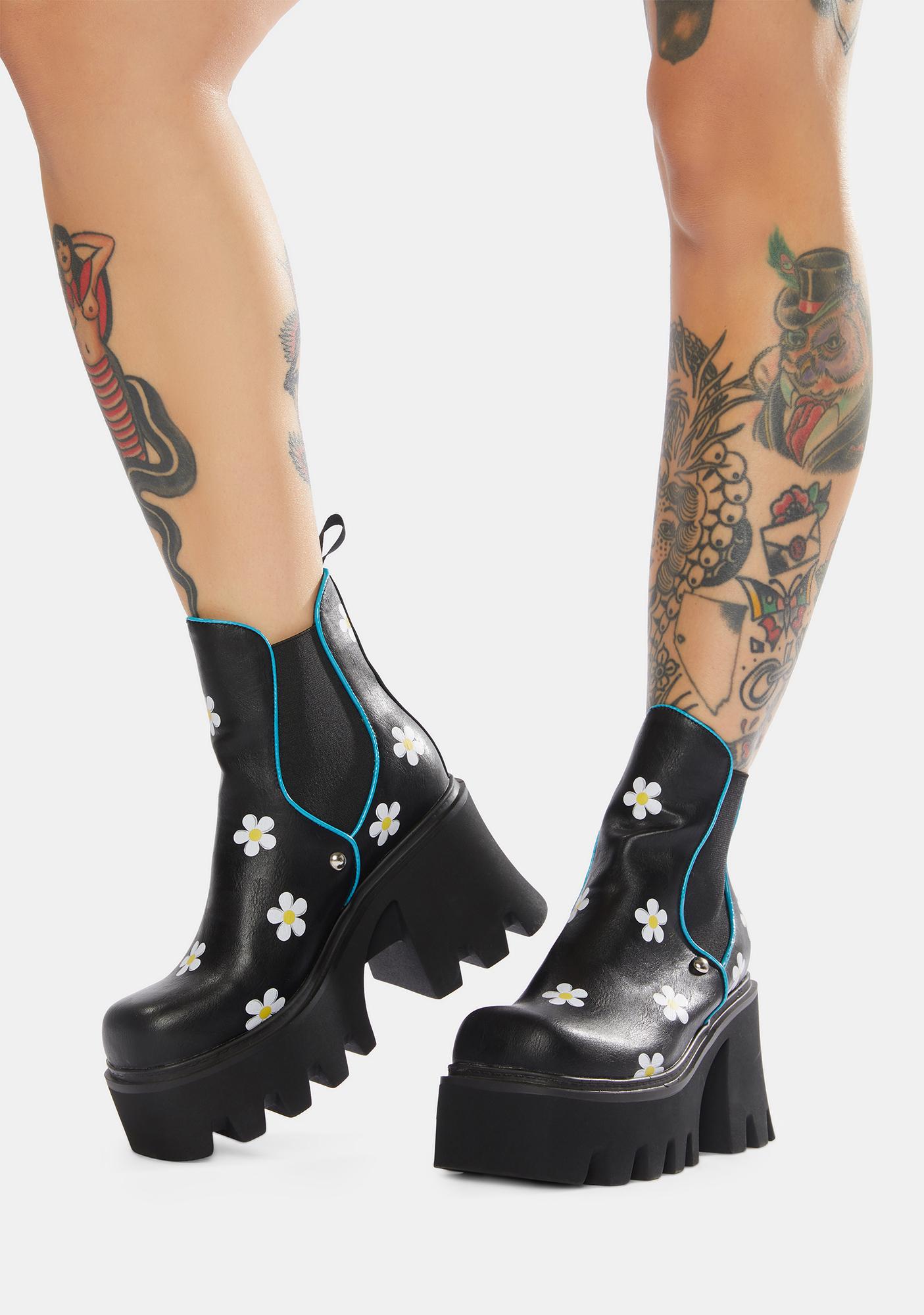 Lamoda Floral In Frenzy Boots | Dolls Kill