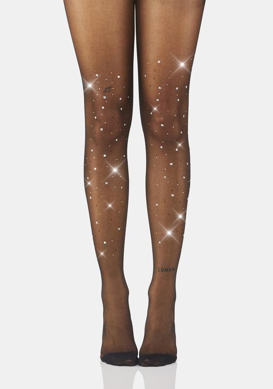 sheer glitter tights