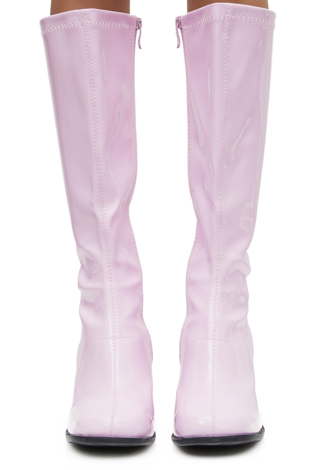 blush pink boots