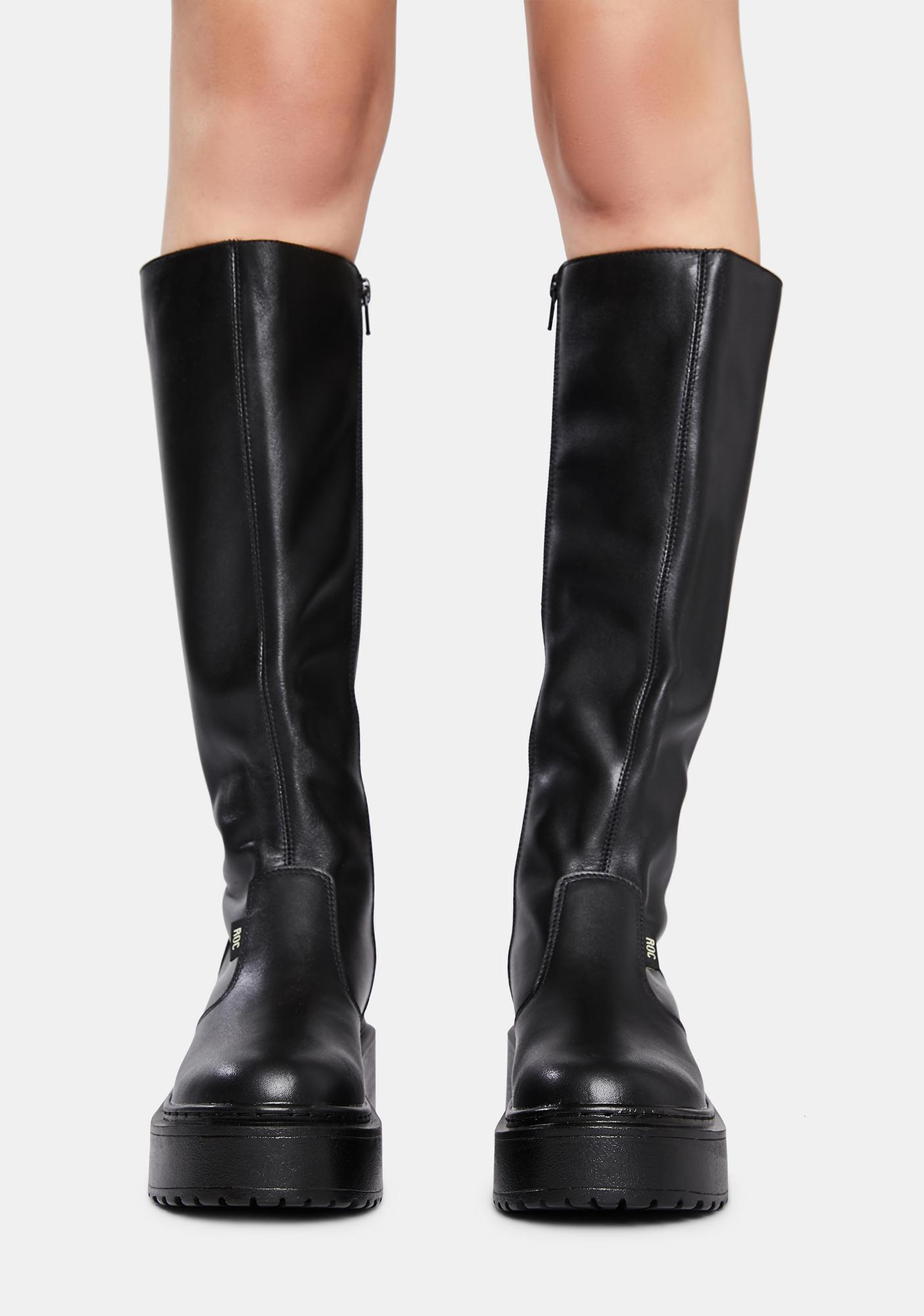 ROC Boots Australia Troupe Leather Knee High Boots | Dolls Kill