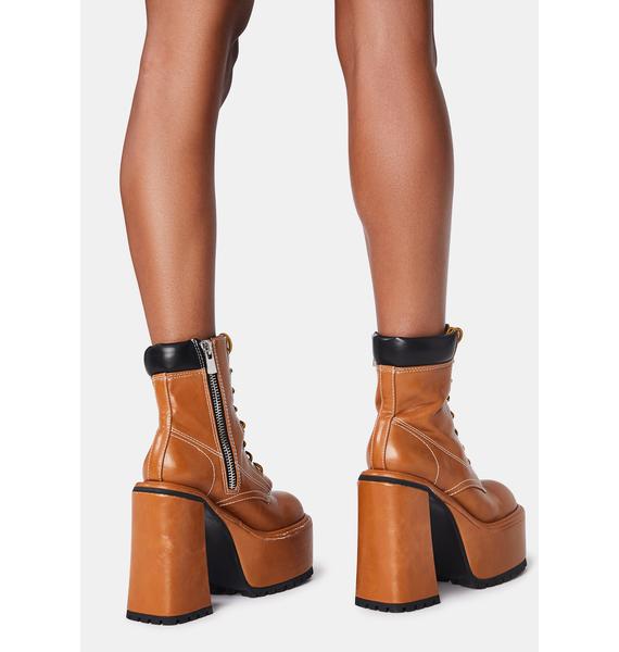 Dolls Kill x Bratz Lady Boss Combat Boots Dolls Kill