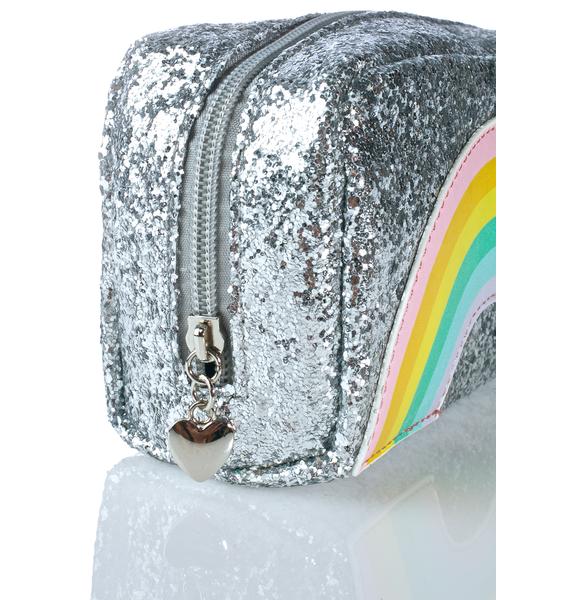 Local Heroes Rainbow Glitter Cosmetic Bag | Dolls Kill